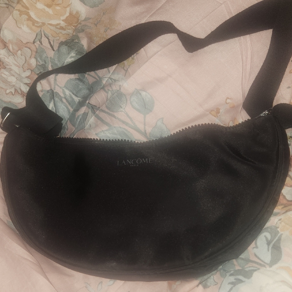 Lancôme Black Crescent Shoulder Bag